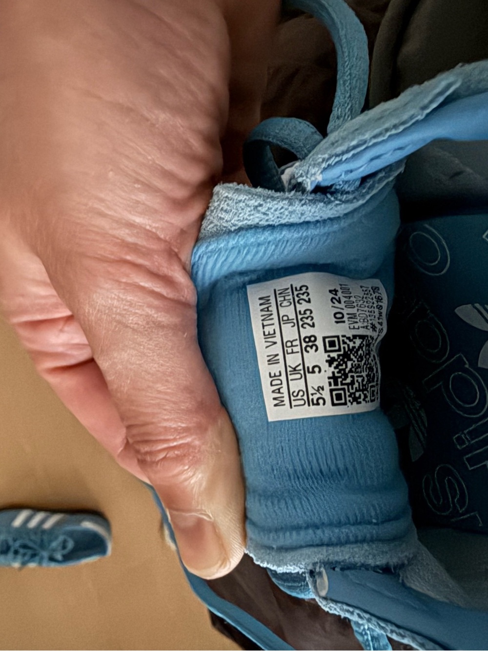 NWOT Adidas Handball Spezial Pale Blue Suede Shoes Size 38 - Picture 5 of 5